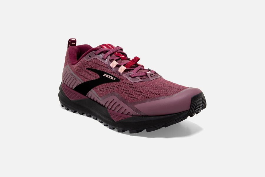 Brooks Running Shoes Womens Burgundy - Cascadia 15 Trail - 8123-TRZXV